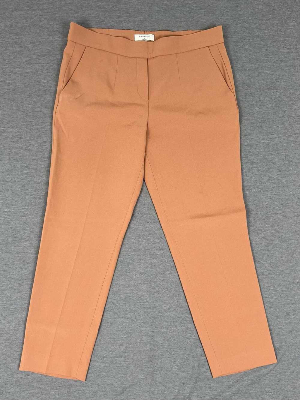 Babaton Cropped Tailored Pants in Rust Orange